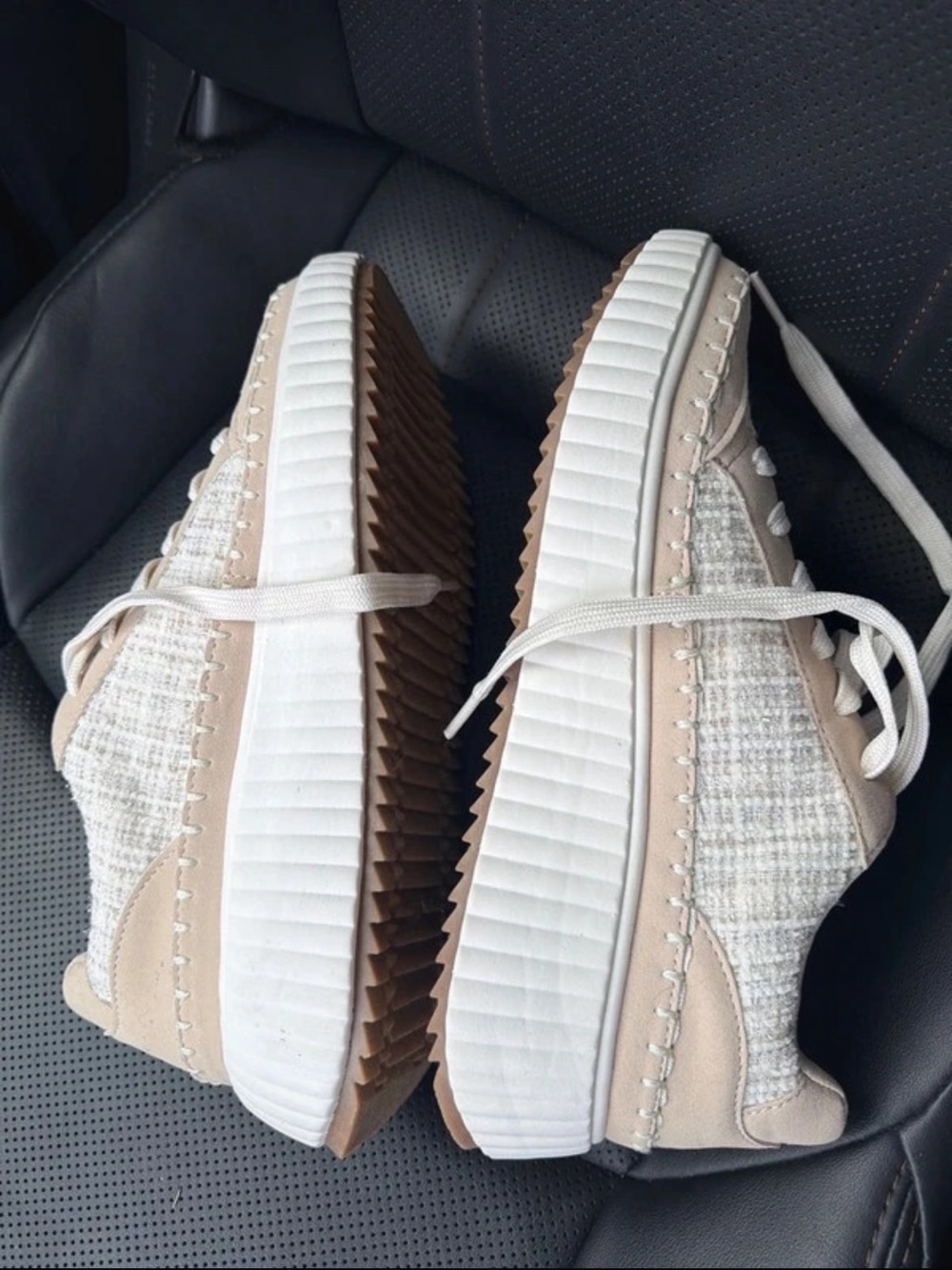 SERRA Women’s Casual Beige Knit Platform Sneakers size 9 - Picture 7 of 7